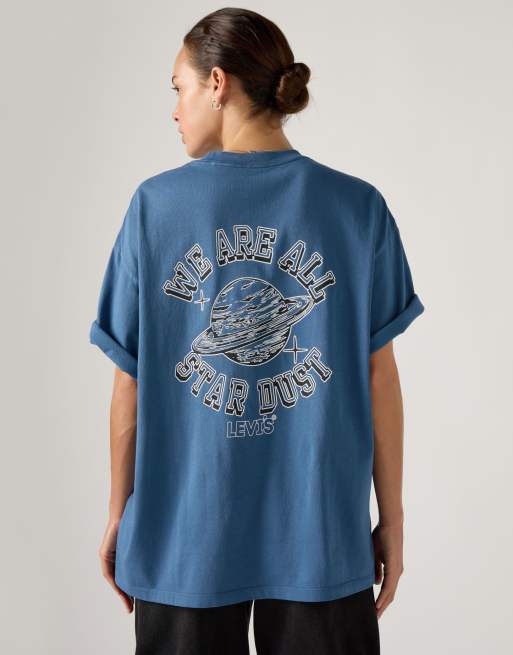Levi's - Short Stack - T-shirt en coton à imprimé graphique - Bleu, 3 de 4