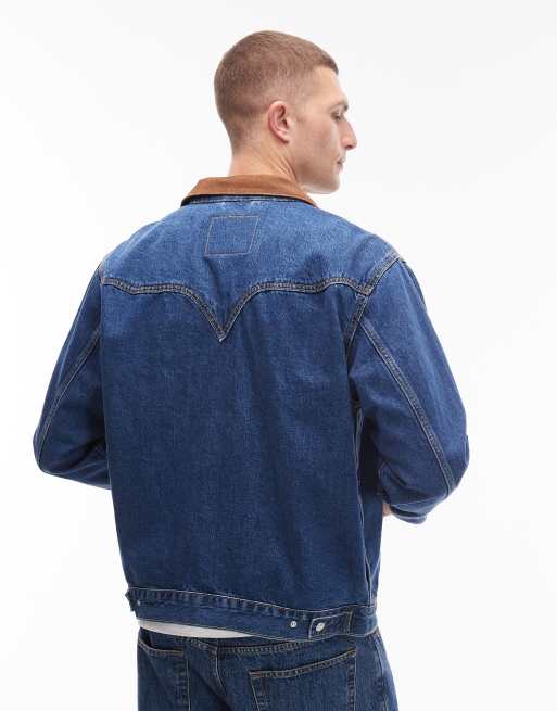 Levi's – Shorthorn – Truckerjacke aus Denim in mittlerer Waschung im Westernstil, 3 von 5