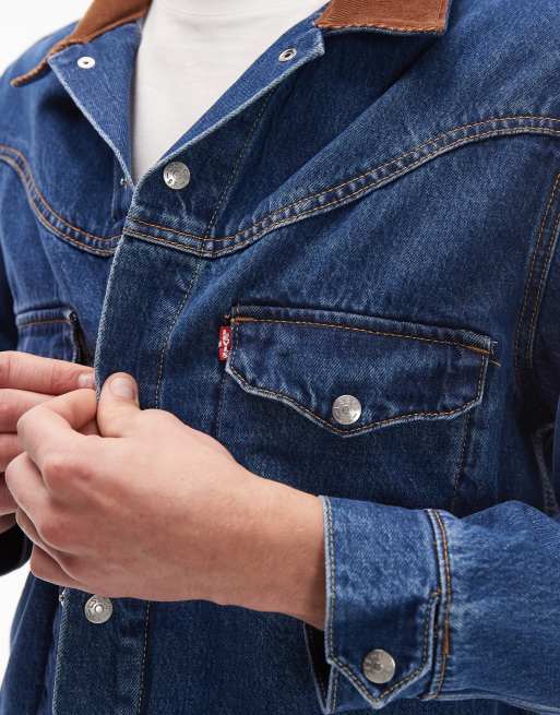 Levi's – Shorthorn – Truckerjacke aus Denim in mittlerer Waschung im Westernstil, 5 von 5