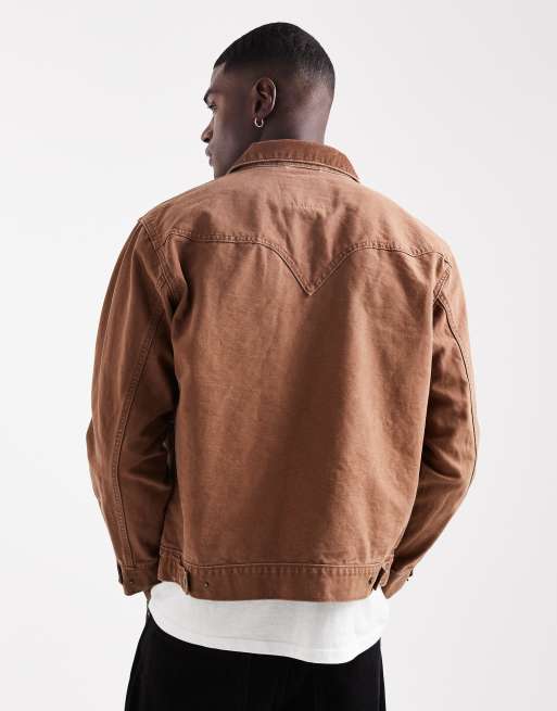 Levi's - Shorthorn - Veste camionneur style western - Fauve, 3 de 5