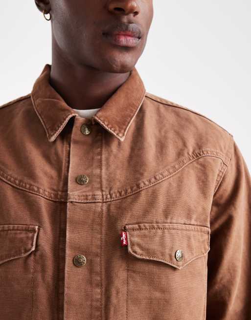 Levi's - Shorthorn - Veste camionneur style western - Fauve, 5 de 5