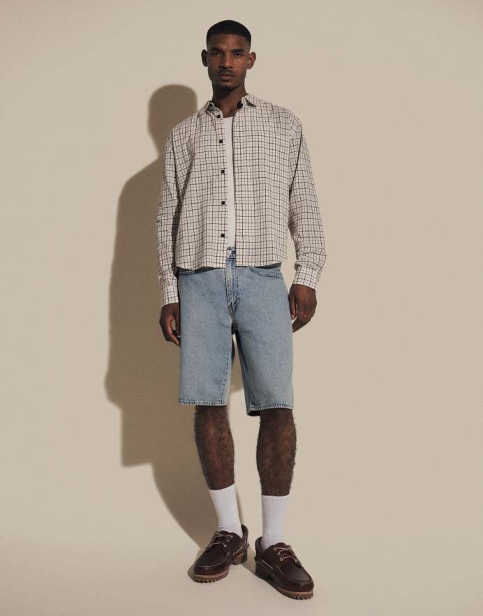 Levi's shorts vaqueros baggy 478 en azul claro
