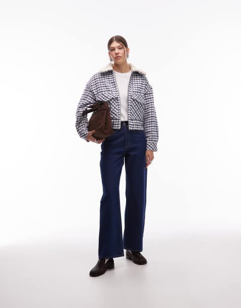 Levi's shrunken 90's wool trucker jacket in plaid - view 1