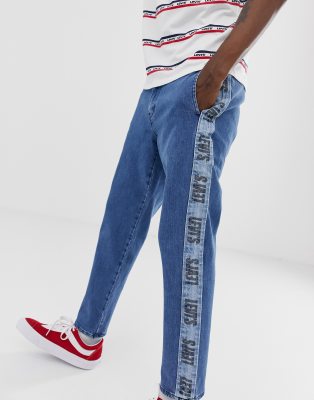 levis logo stripe jeans