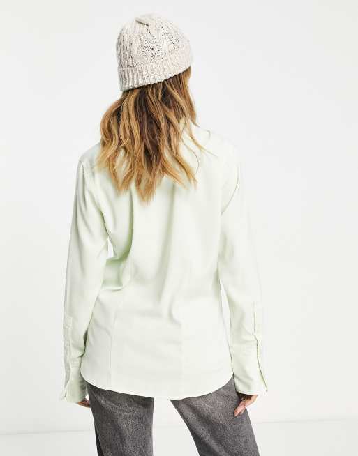 Levi's – Silkig, grön skjorta, 3 av 4
