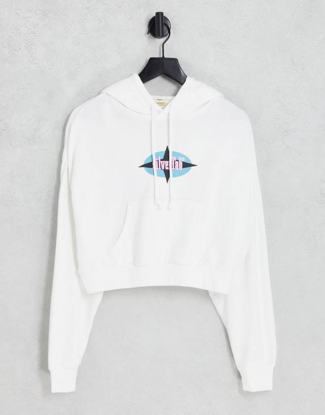 Levi's - silvertab cropped hoodie in white