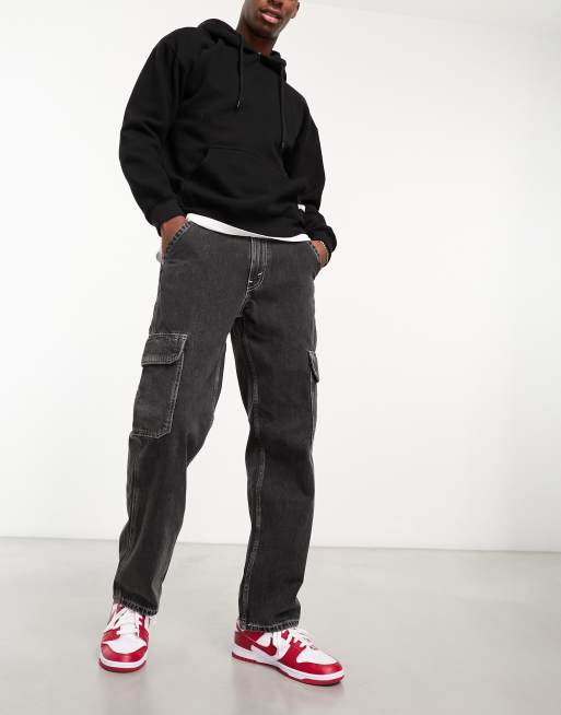 Levi's - Silvertab - Jean cargo ample - Noir délavé, 3 de 4