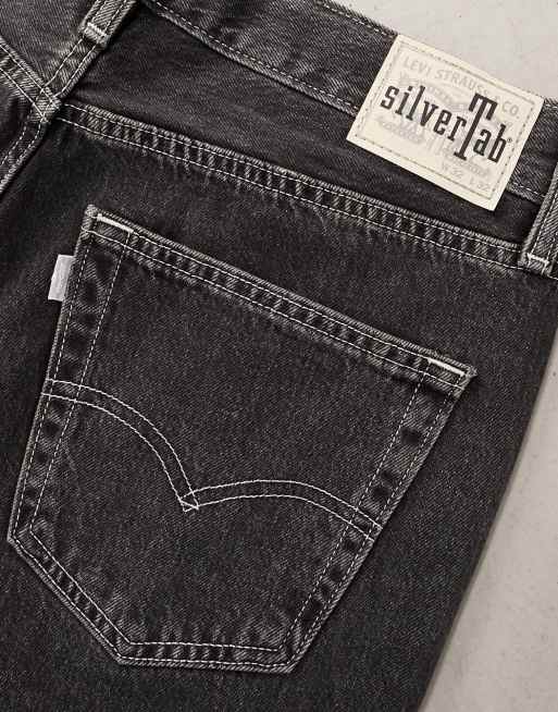 Levi s Silvertab loose fit cargo jeans in black wash