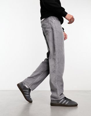 Levi's Silvertab loose fit trousers in grey cord - ASOS Price Checker