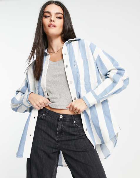 Levi's silvertab loose shirt in stripe - view 1