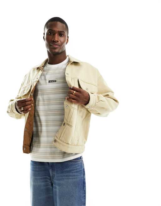 Levis cream on sale denim jacket