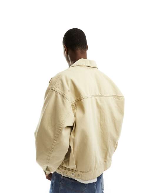 Levi's Silvertab reversible denim trucker jacket in cream