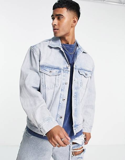 function brake upside down Men's Denim Jackets | Hooded Long & Fur Jean Jackets | ASOS