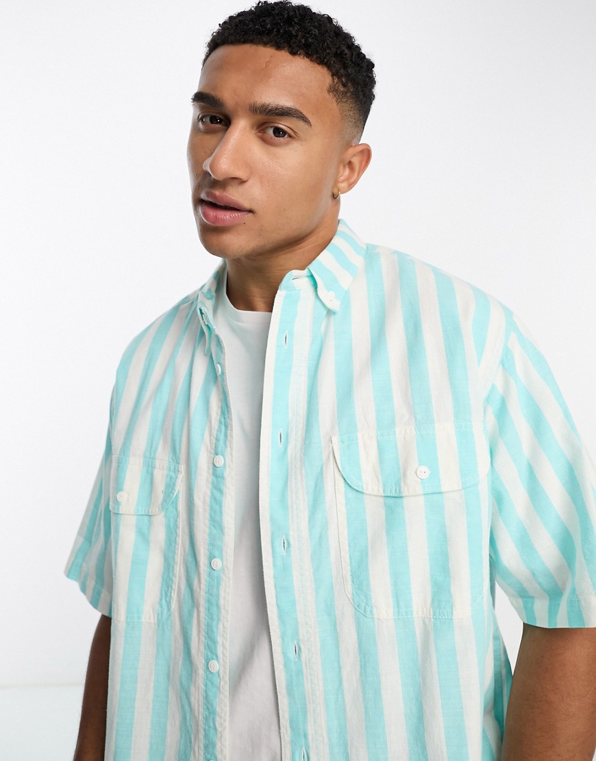 Levi's Skate boxy shirt in blue stripe