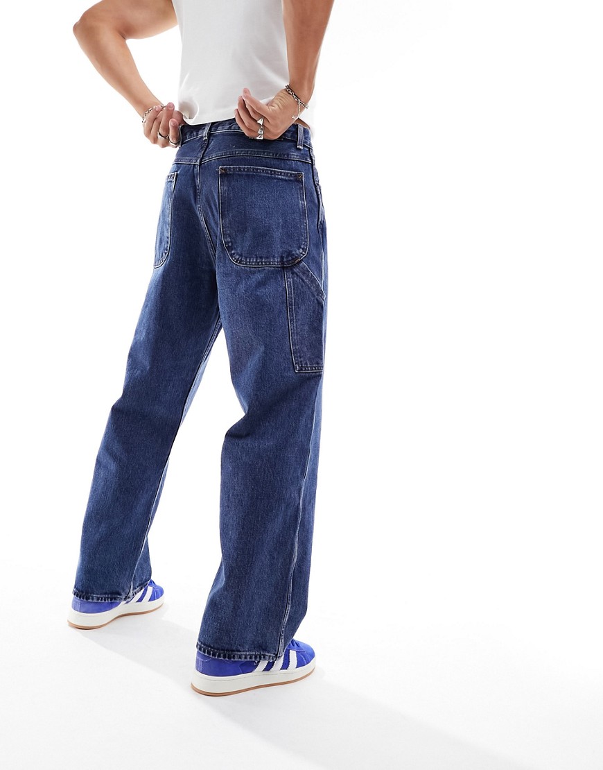 Levi's Skate crop carpenter jeans in blue wash