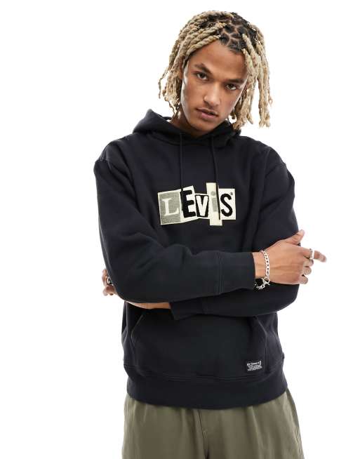 Levi s Skate hoodie with chest logo in black