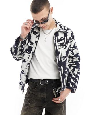 Levi's Skate jacket with all over print in white black