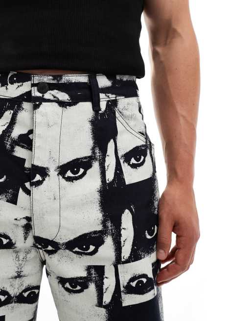 Levi s Skate Jeans mit All over Print in WeiB und Schwarz ASOS