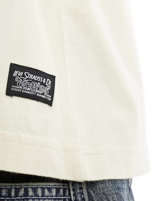 Levi's Skate long sleeve t-shirt in cream with chest graphic ASOS