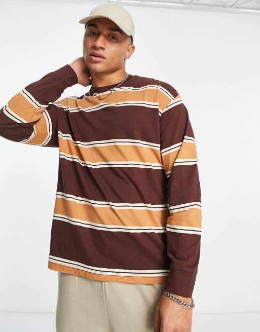 Levi's Skate long sleeve t-shirt in tan stripe | ASOS