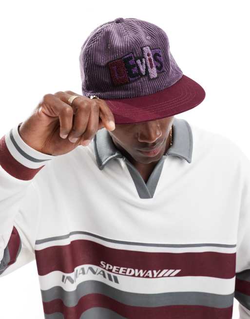 Levi's - Skate pet met logo van corduroy in paars