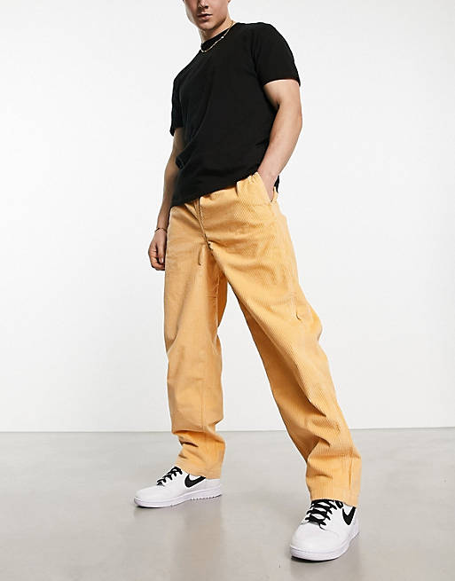 Levi's Skate quick release pants in yellow with belt | ASOS