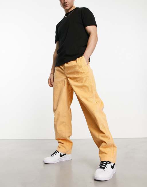 Levi's Skate quick release pants yellow with belt | ASOS