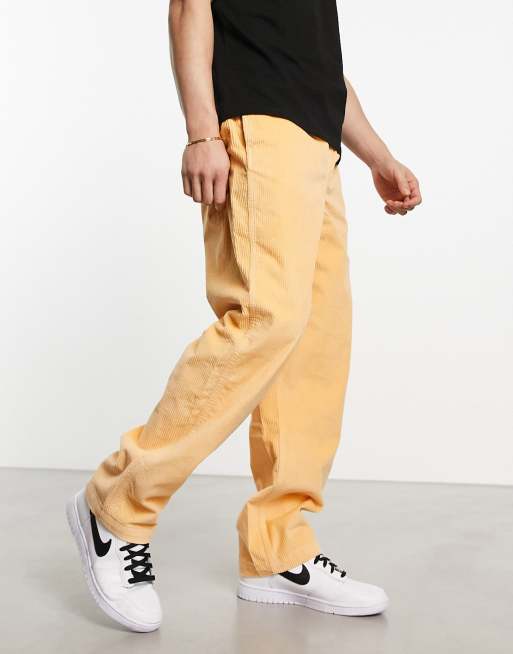 Wetenschap excuus wol Levi's Skate quick release pants in yellow with belt | ASOS