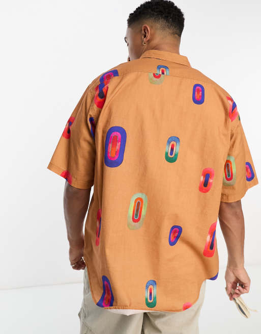 Levi's - Skate - Recht overhemd in bruin met print, 2 van 4