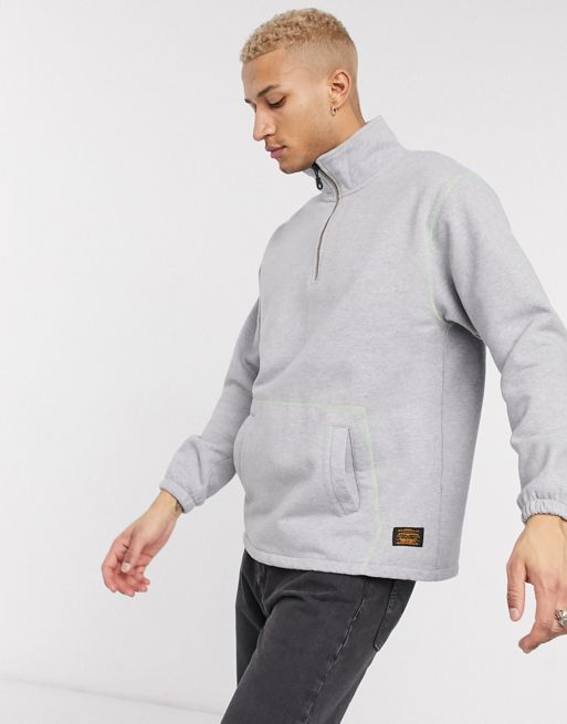 Levi's Skateboarding 1/4 zip sweatshirt in grey | ASOS