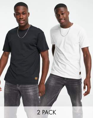 Levi's Skateboarding 2pack batwing hem logo t-shirt in jet black/white - ASOS Price Checker