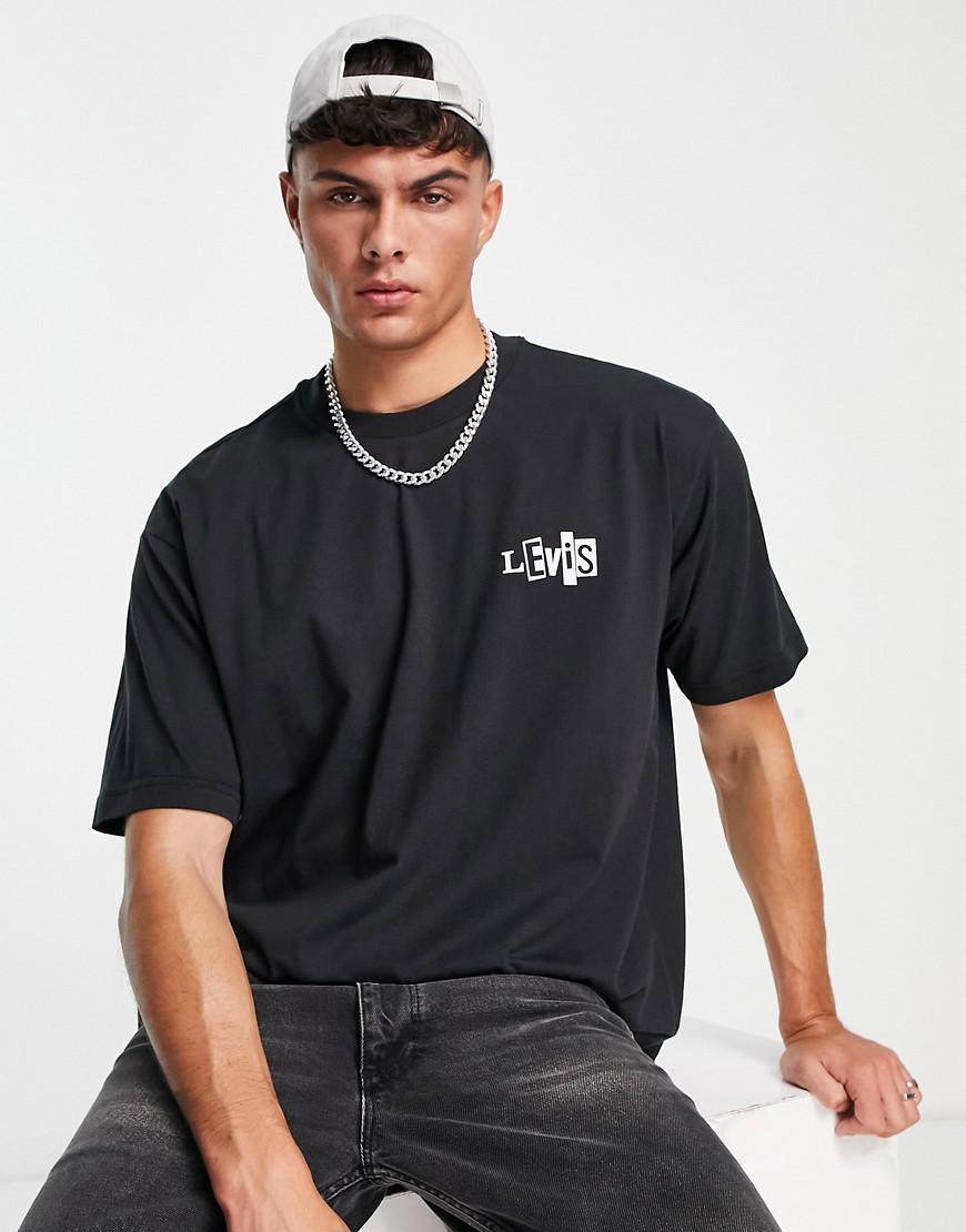 LEVIS SKATEBOARDING Levi's Skateboarding core batwing logo boxy fit T-shirt in black