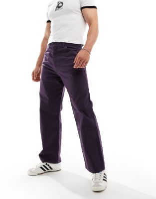 Levi's Skateboarding crop straight carpenter trousers in purple