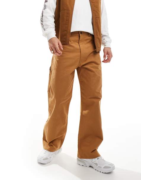 Levi's Skateboarding - Cropped rechte timmermansbroek in bruin - view 1