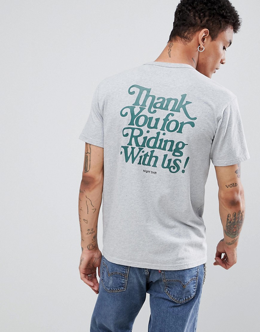 Levi's Skateboarding - Grå t-shirt med print på ryggen