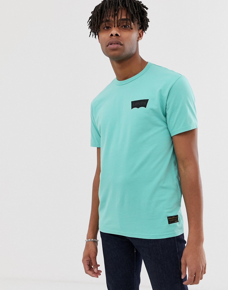 Levi's Skateboarding - grøn t-shirt med batwing logo