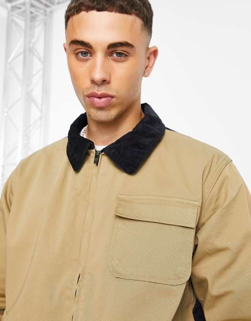 Levi's Skateboarding hunters cord collar 3 pocket jacket in two tone  harvest gold beige | ASOS