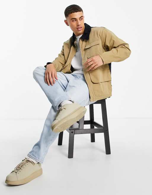 Levi's Skateboarding hunters cord collar 3 pocket jacket in two tone harvest  gold beige | ASOS