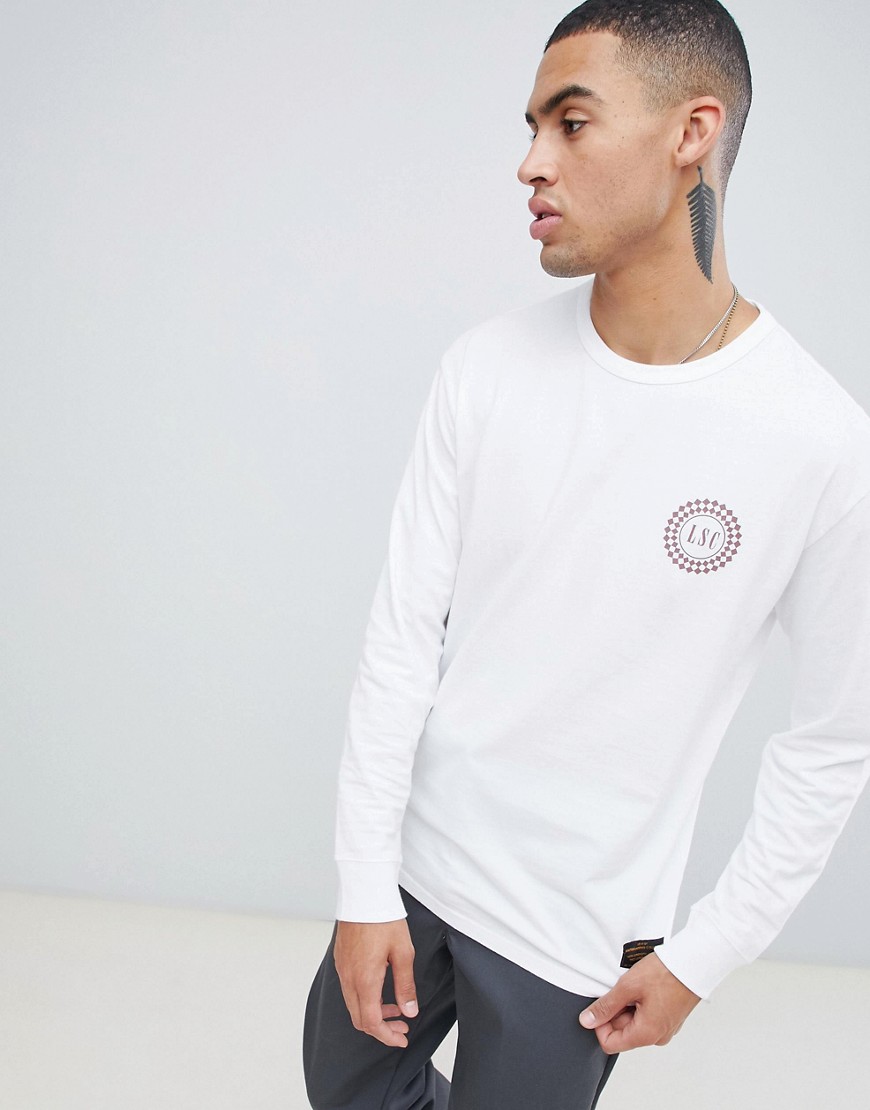 Levi's Skateboarding - Hvid langærmet t-shirt med badgelogo