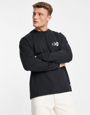 Levi's Skateboarding long sleeve t-shirt with small logo in black - ASOS Price Checker