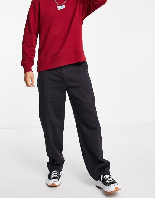 Levi's Skateboarding - Losse chinobroek van keperstof in zwart, 3 van 4