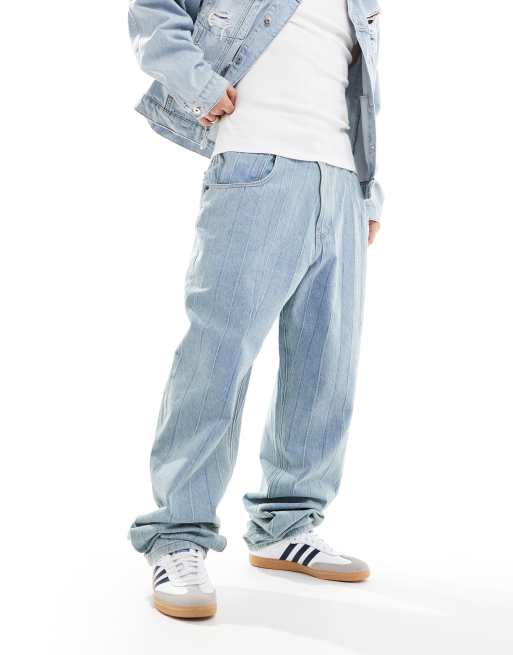 Levi's Skateboarding - Losse jeans met vouwen en bleekwassing in blauw, 5 van 5