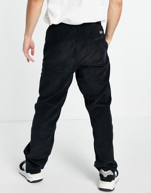 Levi's Skateboarding quick release tab belt loose fit cord trousers in  anthracite night black