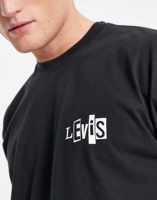 Levi s Skateboarding T shirt a manches longues avec petit logo Noir ASOS