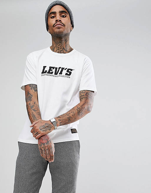 Levis Skateboarding - T-shirt avec logo sur le devant - Blanc