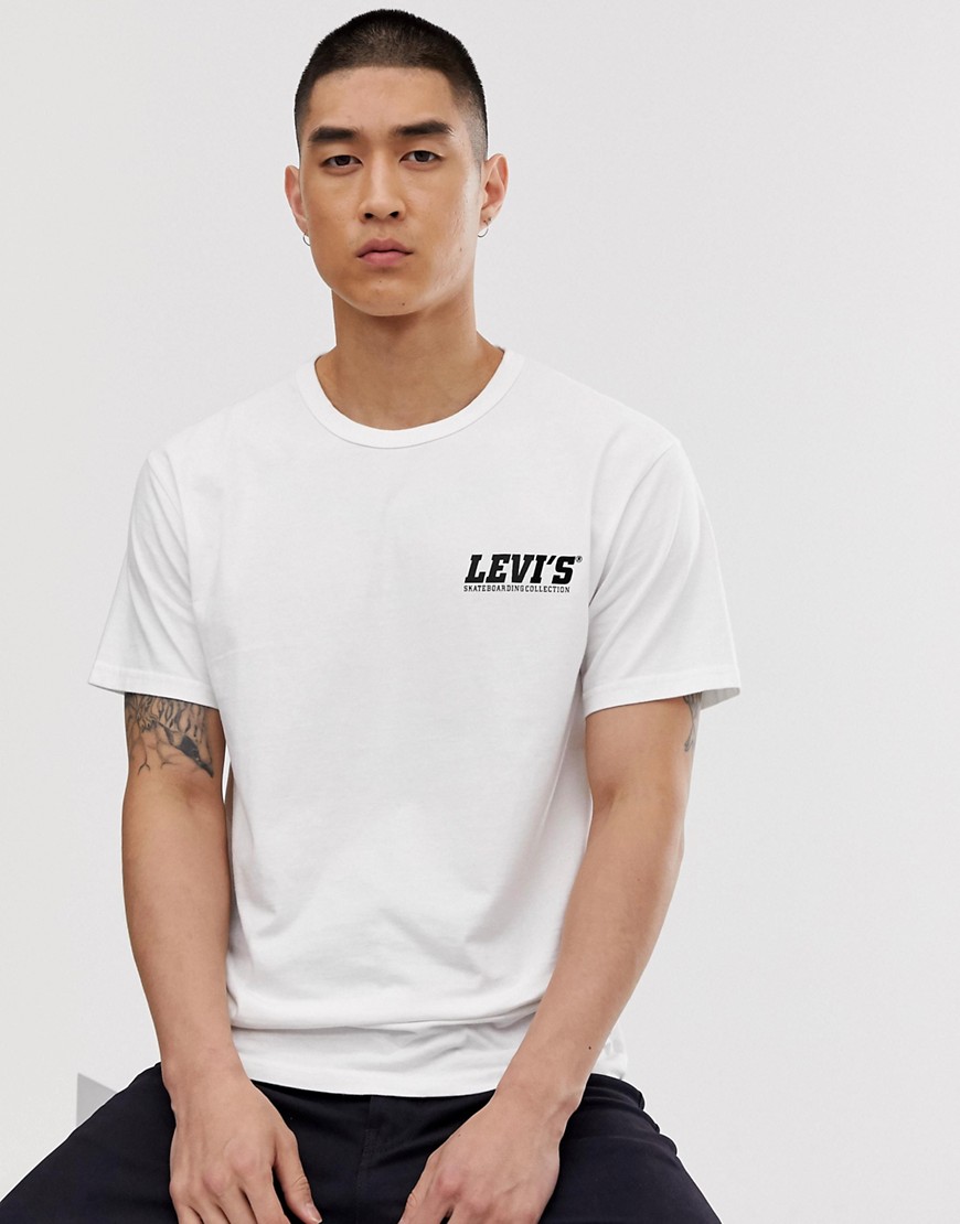 Levi's - Skateboarding - T-shirt met klein logo in wit