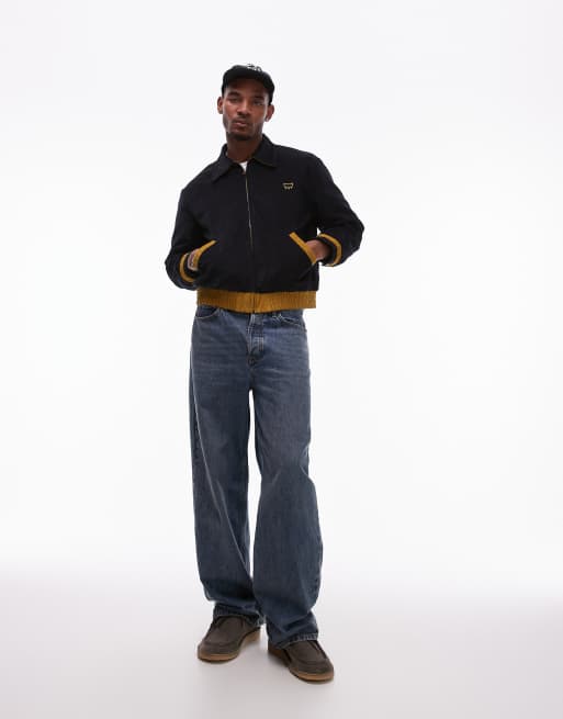 Levi's Skateboarding varsity quilted cord relaxed fit jacket in black