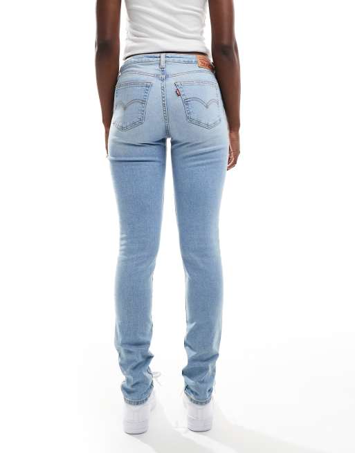 Levi's - Skinny-fit jeans met superlage taille in lichtblauw, 4 van 5