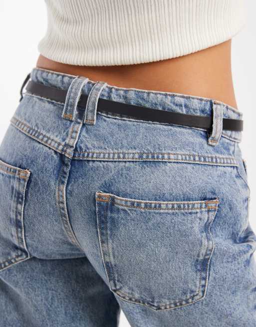 Levi's - Skinny riem met goudkleurige gesp in zwart, 3 van 3