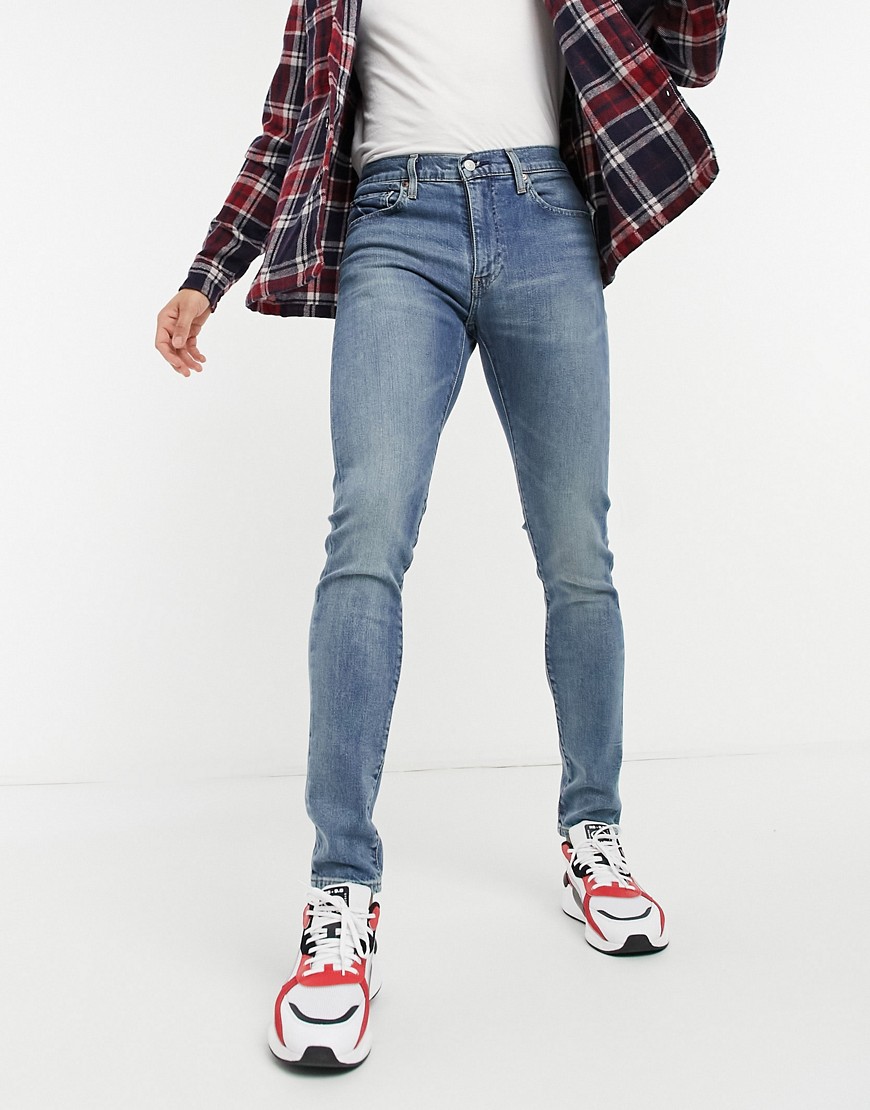 Levi's skinny taper fit jeans in dorian advanced mid wash-Blues